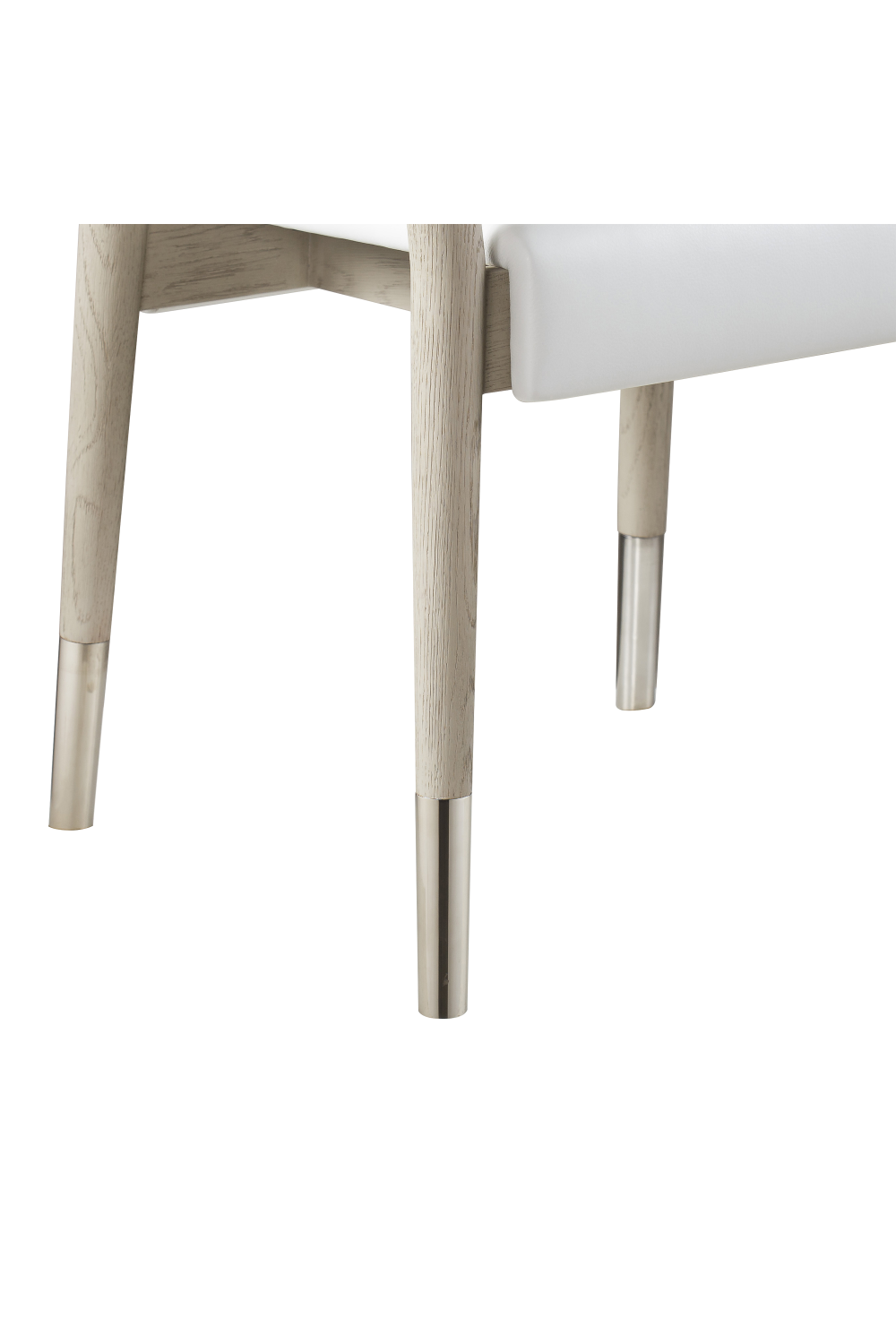 White Leather Upholstered Skandi Dining Chair | Andrew Martin Soho | Oroa.com