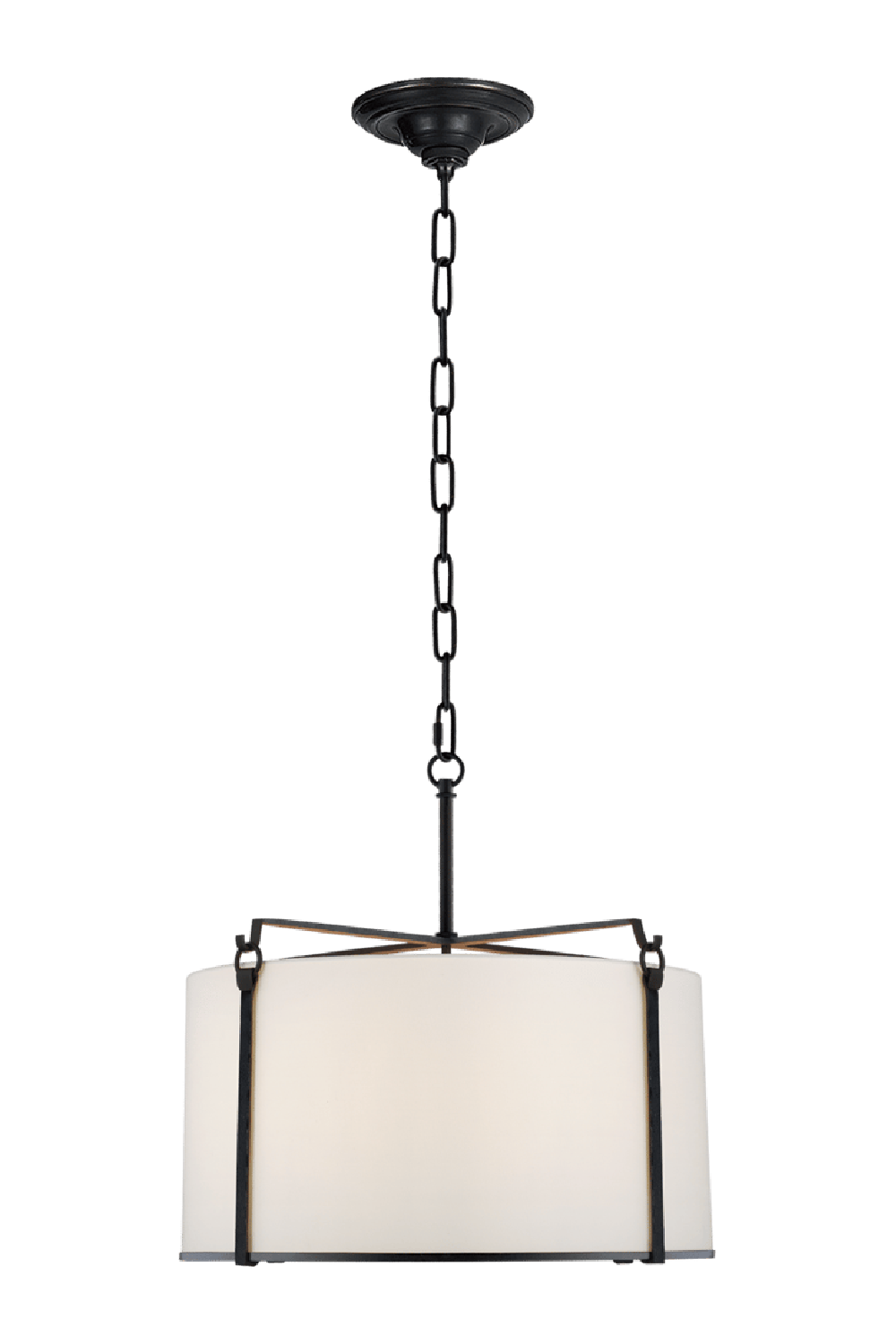 White Linen Pendant Lamp | Andrew Martin Aspen | Oroa.com