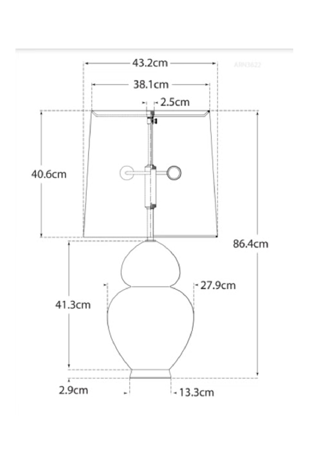 Contract furniture - Ceramic Base Table Lamp - www.oroatrade.com | Oroa.com