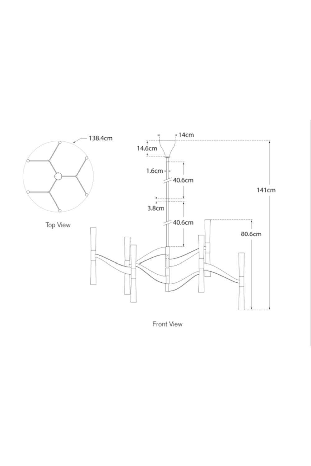 Frosted Glass Tubes Chandelier | Andrew Martin Brenta | Oroa.com