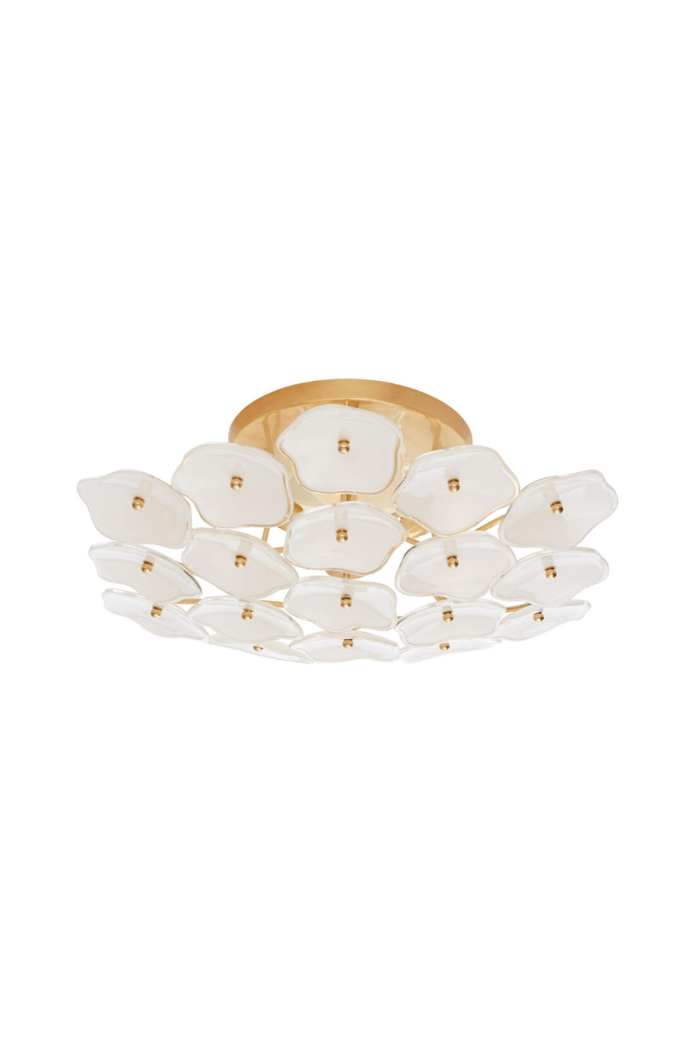Cream Floral Glass Ceiling Lamp | Andrew Martin Leighton | Oroa.com