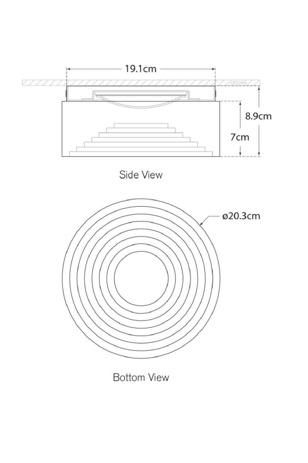Inverted Round Alabaster Ceiling Lamp | Andrew Martin Otto | Oroa.com