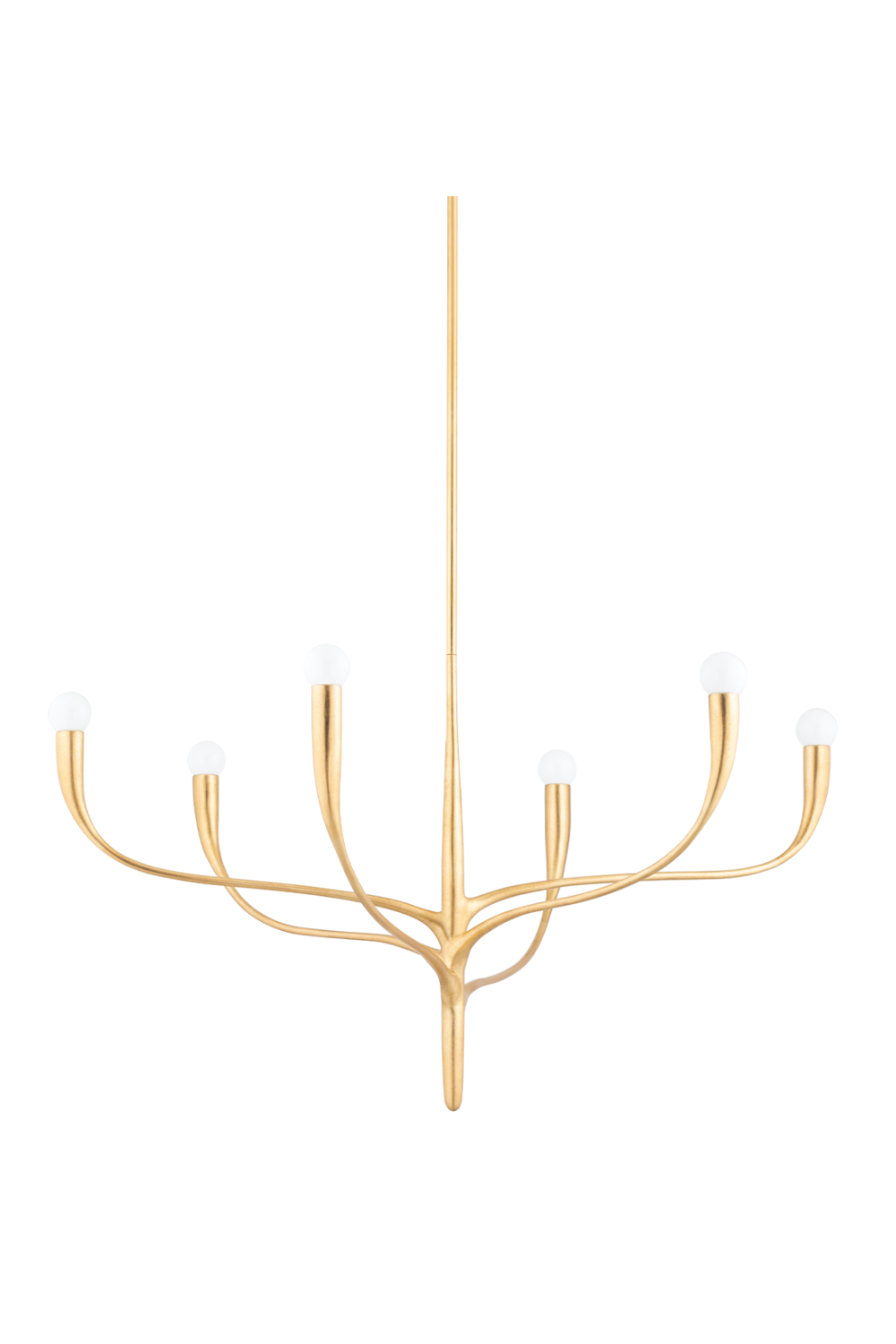 Six-Armed Gold Leaf Chandelier | Andrew Martin Labra | OROA.com