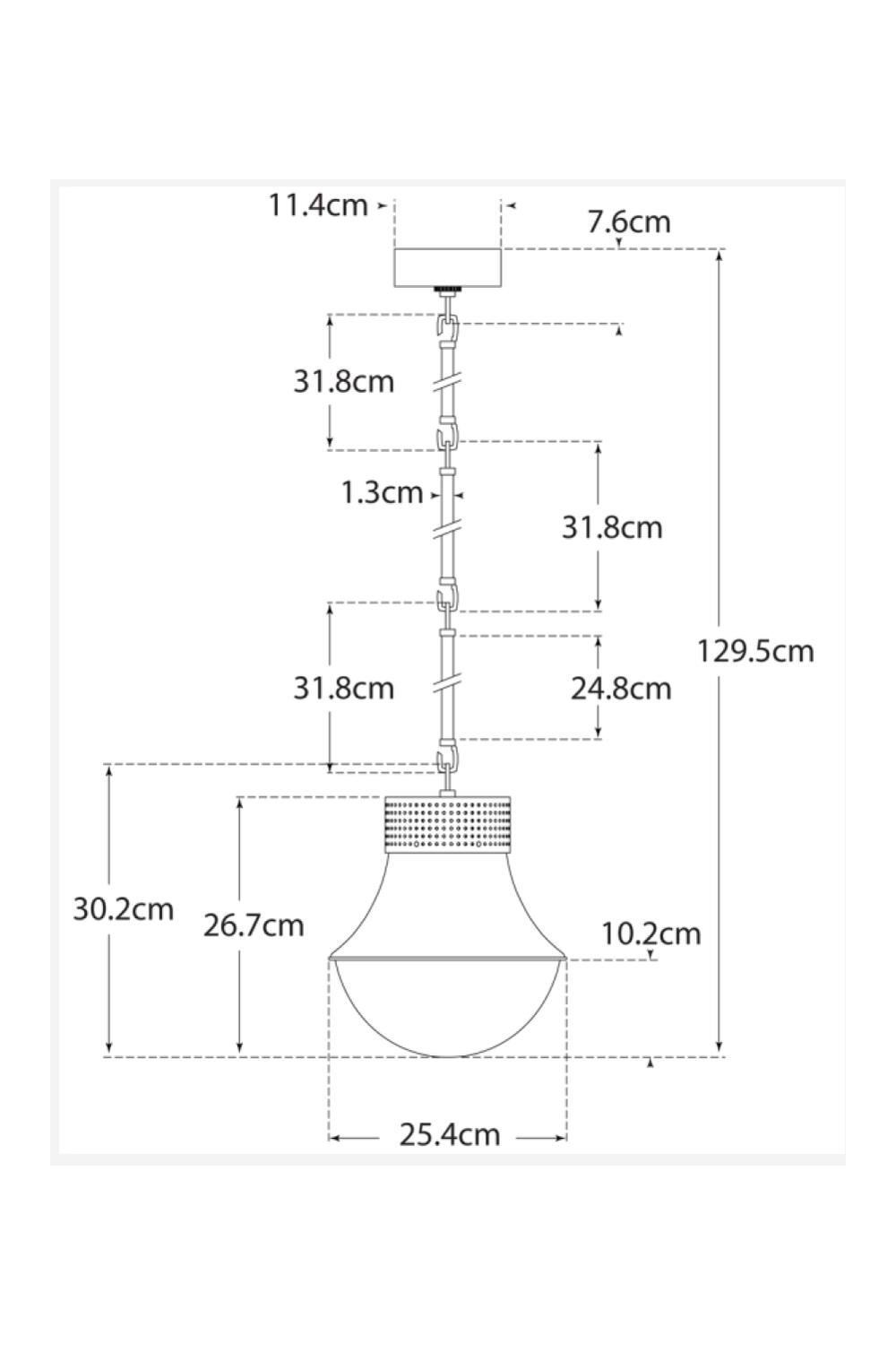 Curved Metal Pendant Lamp | Andrew Martin Precision | Oroa.com