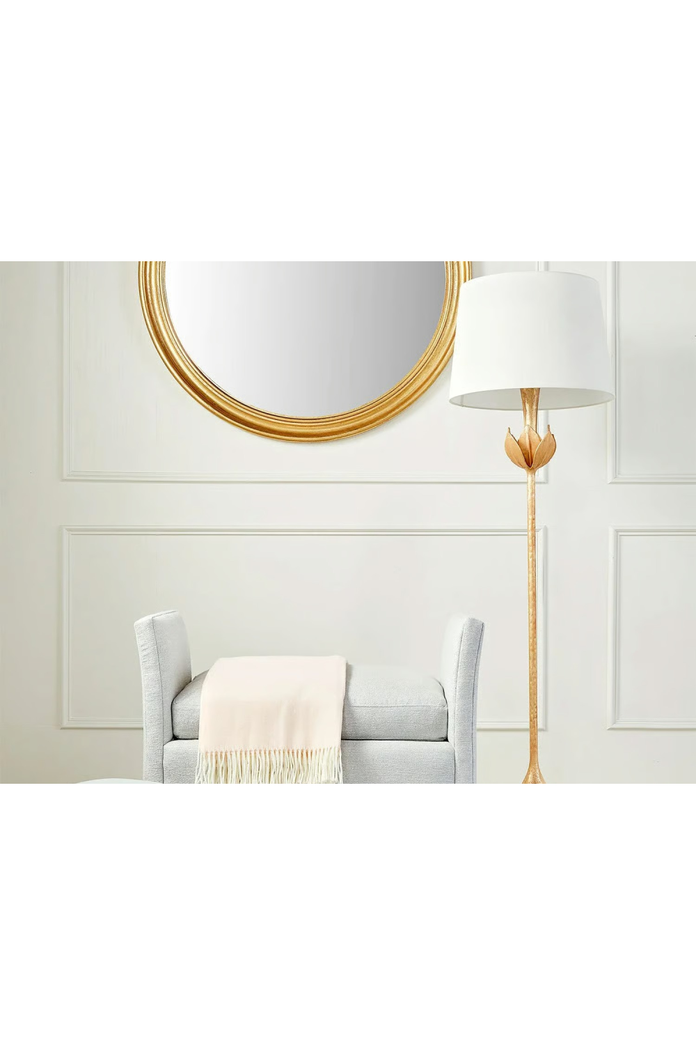 Floral Detail Floor Lamp | Andrew Martin Alberto | Oroa.com