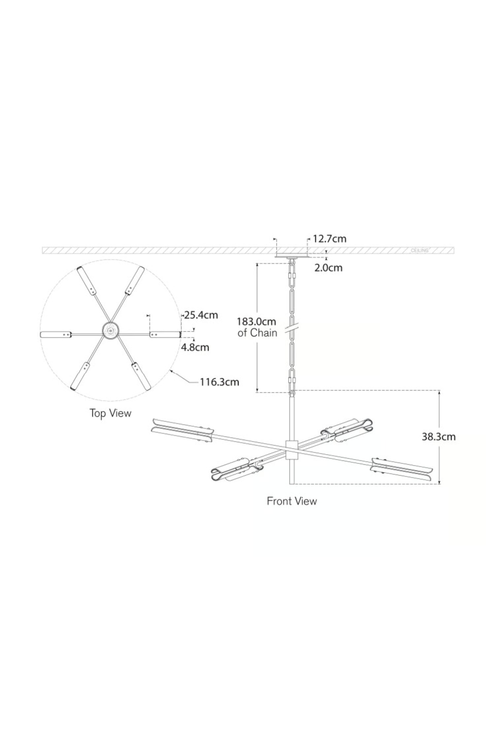 Glass Shades Radial Chandelier | Andrew Martin Casoria | Oroa.co