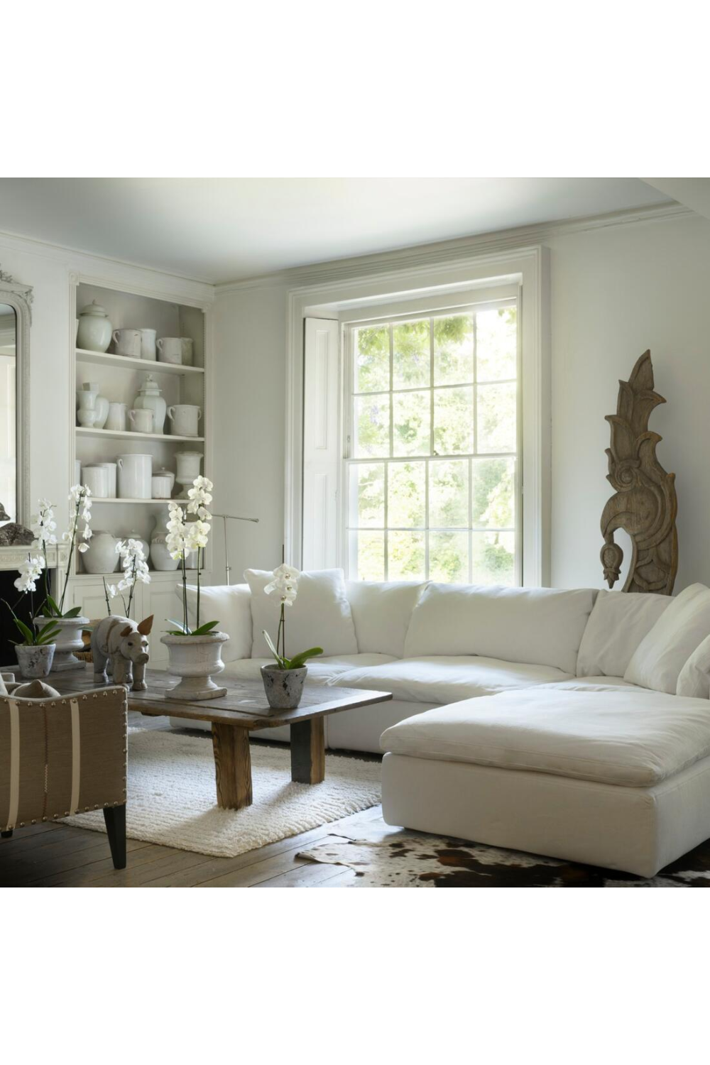 Indigo Fabric Sectional Sofa L | Andrew Martin Truman | Oroatrade.com