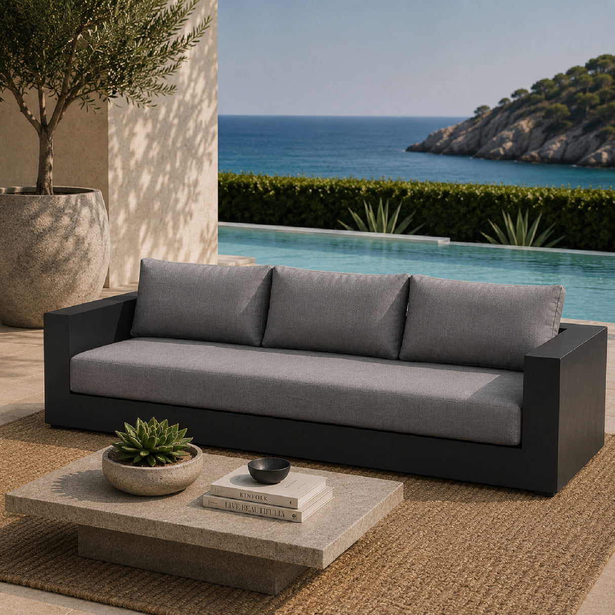 Gray Modern Outdoor Sofa | Oroa.com