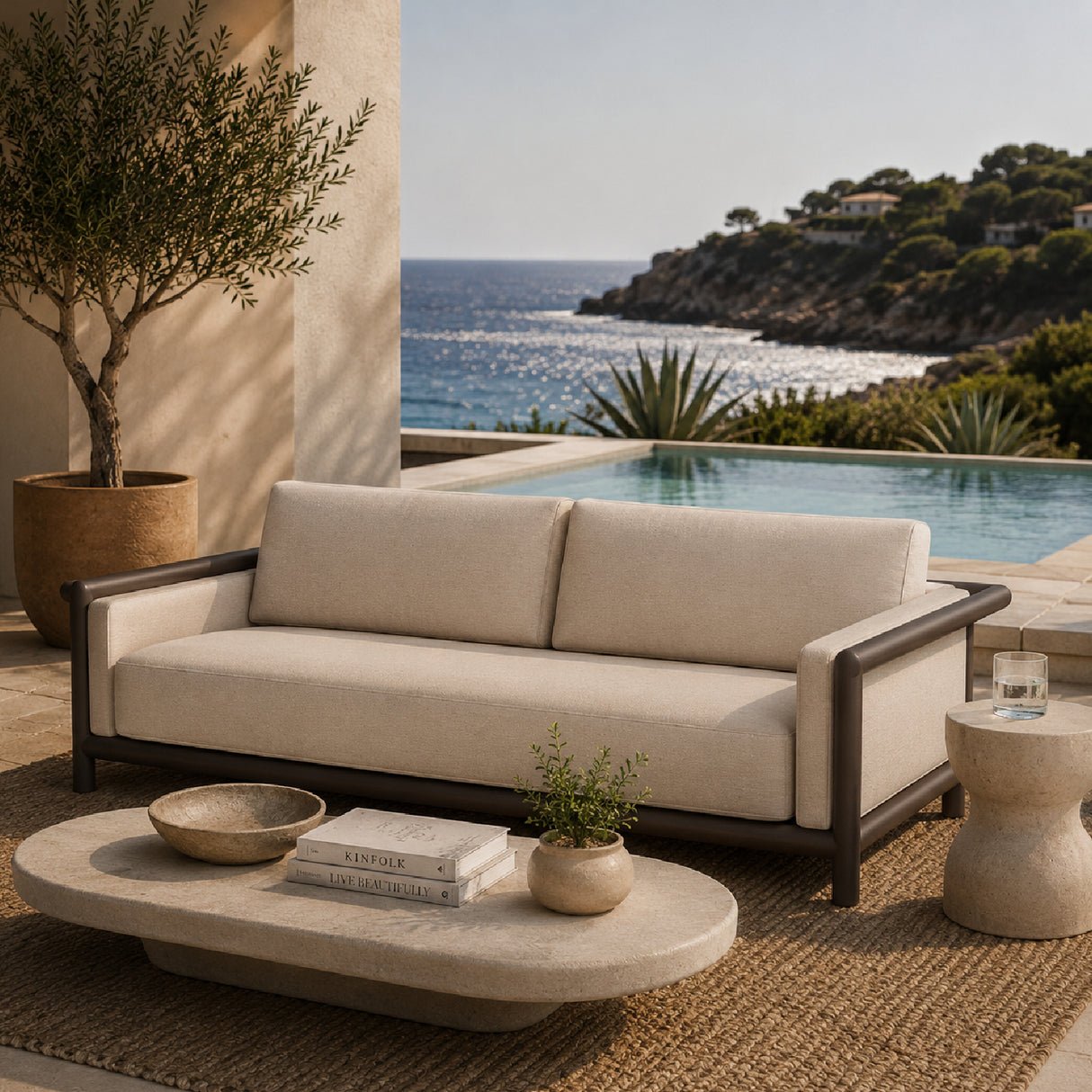 Taupe Outdoor Sofa | Oroa.com