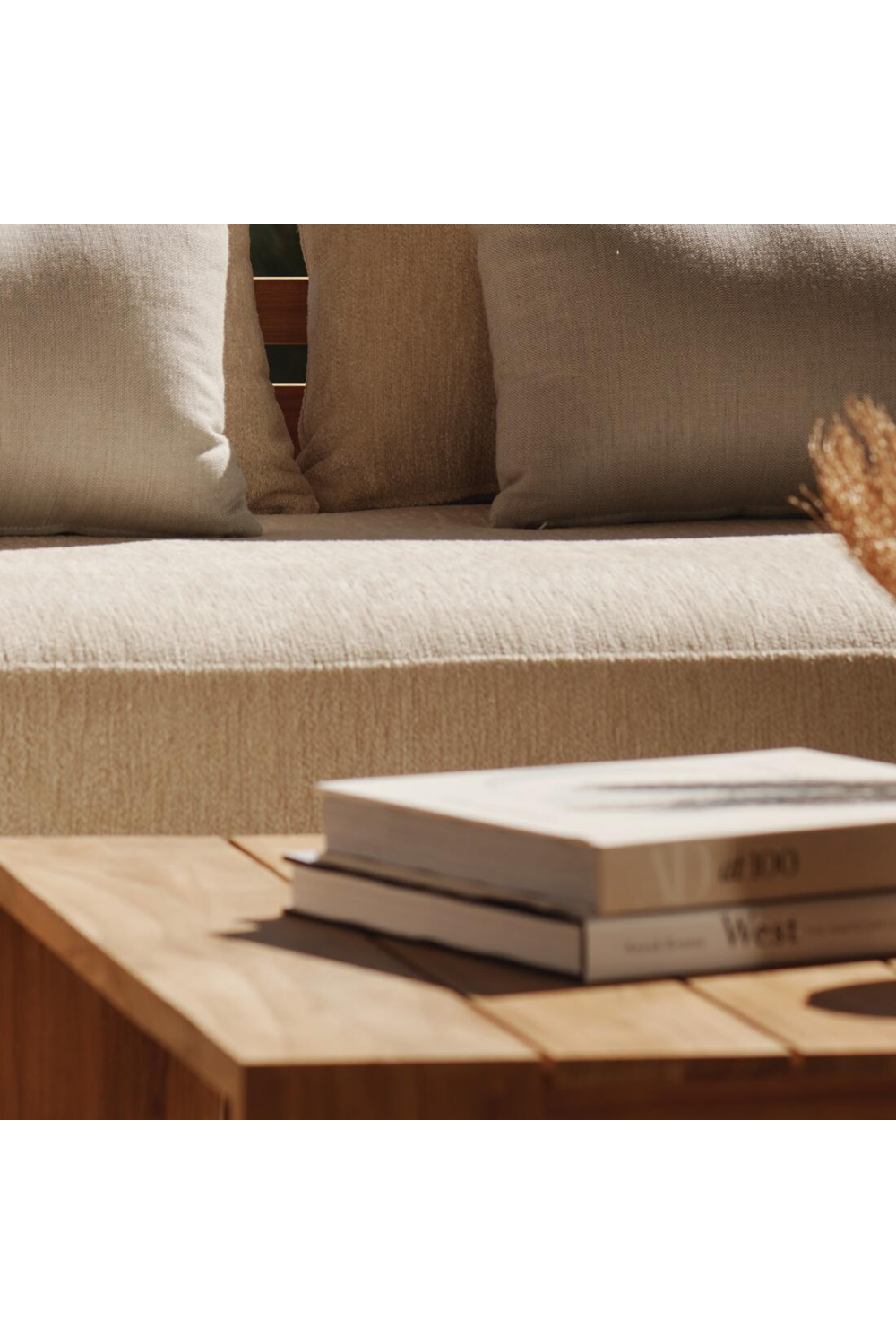 Outdoor Teak 3-Seater Sofa | Andrew Martin Bora | Oroa.com