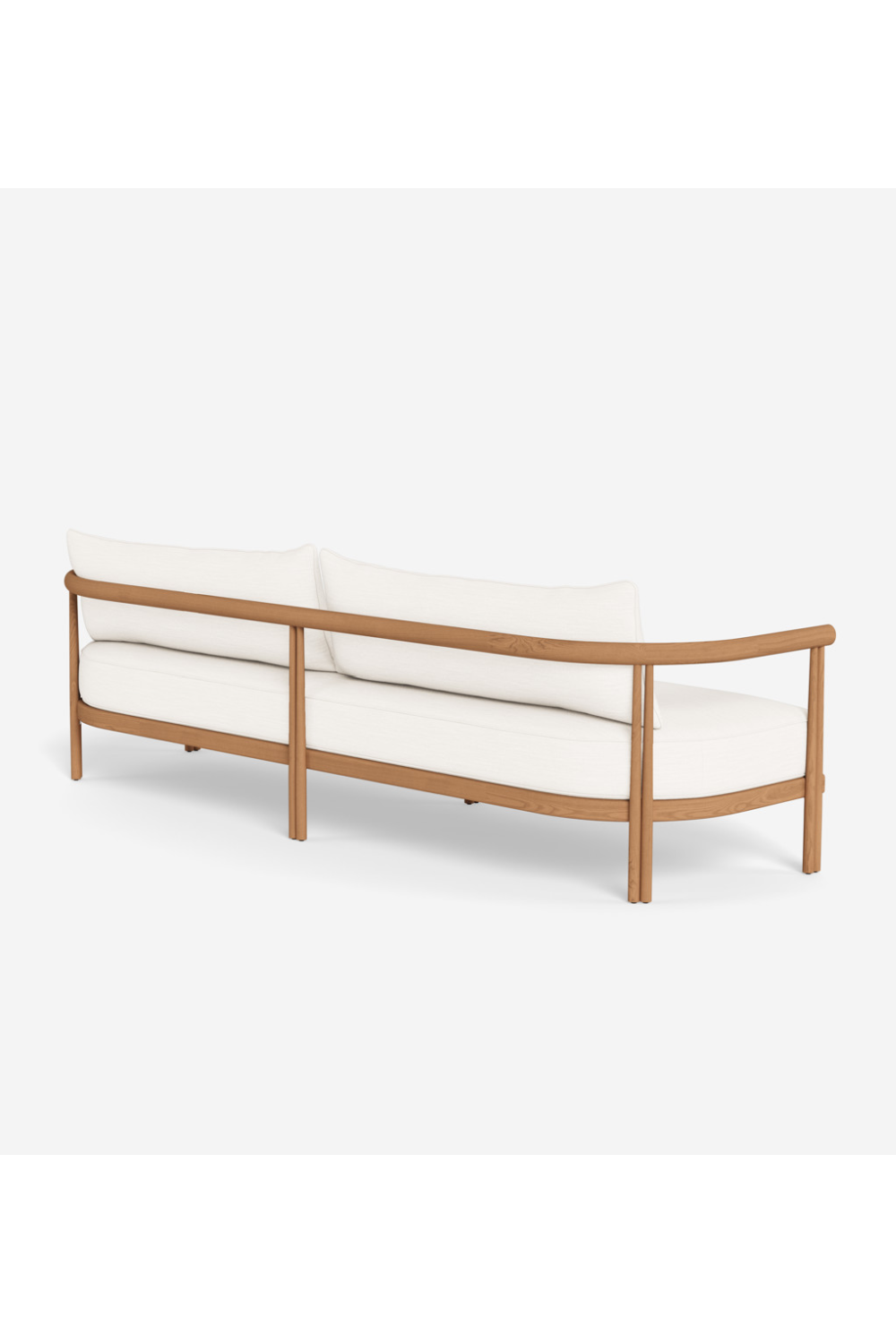 Padded Teak Outdoor 3-Seater Sofa | Andrew Martin Cove | Oroa.com