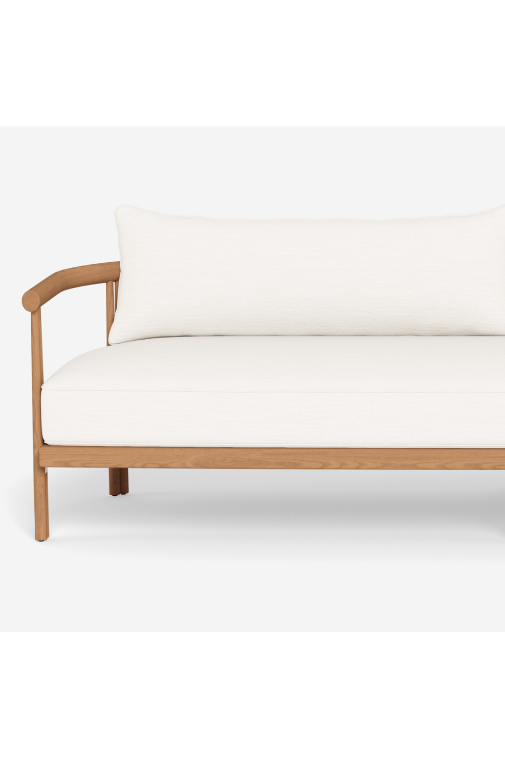 Padded Teak Outdoor 3-Seater Sofa | Andrew Martin Cove | Oroa.com