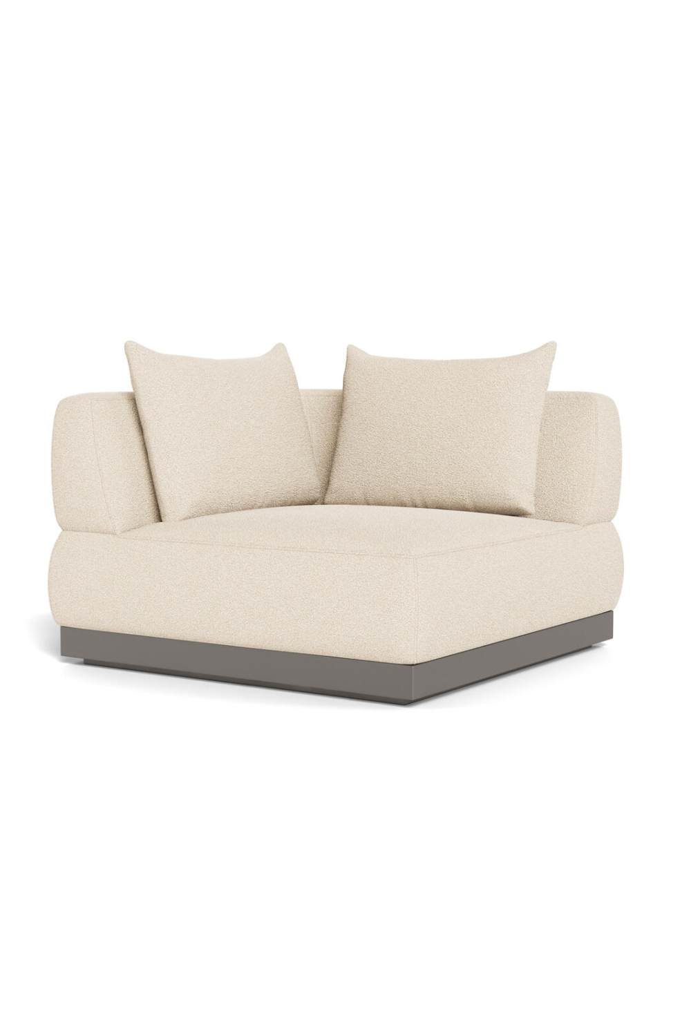 Cream Bouclé Outdoor Sectional Sofa | Andrew Martin Amalfi | Oroa.com