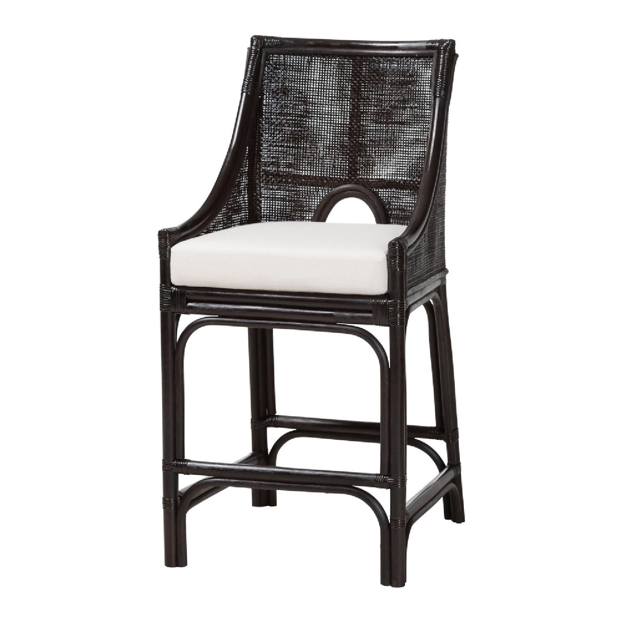 Modern European furniture - Rattan Sloped-Arm Counter Stool - www.oroa.com | Oroa.com
