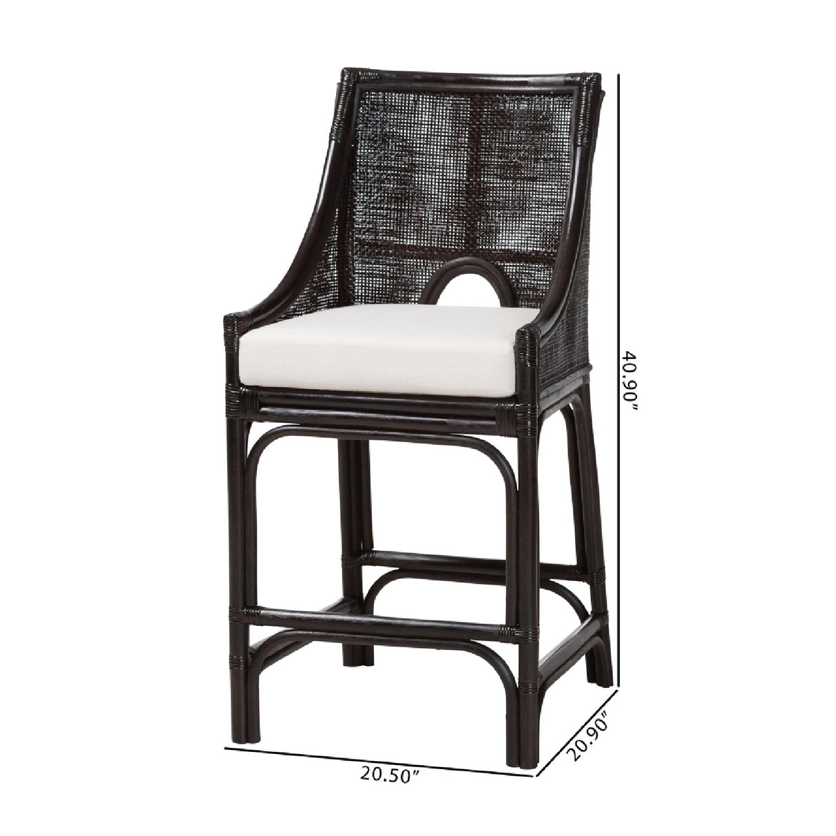 Modern European furniture - Rattan Sloped-Arm Counter Stool - www.oroa.com | Oroa.com