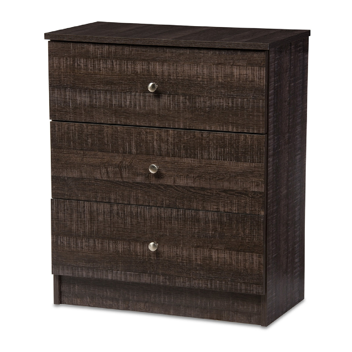 Modern European furniture - Brown Wooden 3-Drawer Chest - www.oroa.com | Oroa.com
