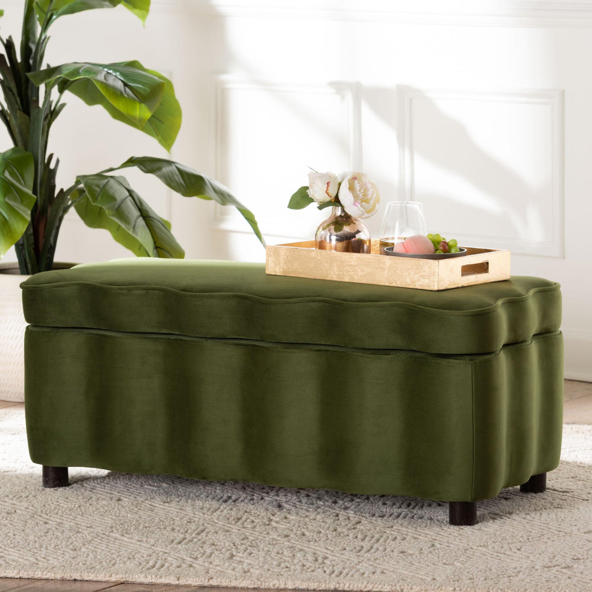 Velvet Storage Bench | Oroa.com