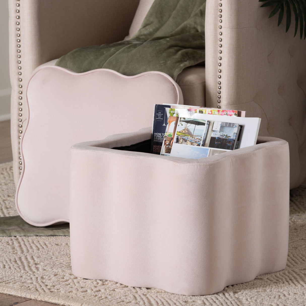 Modern European furniture - Scalloped Storage Ottoman - www.oroa.com | Oroa.com