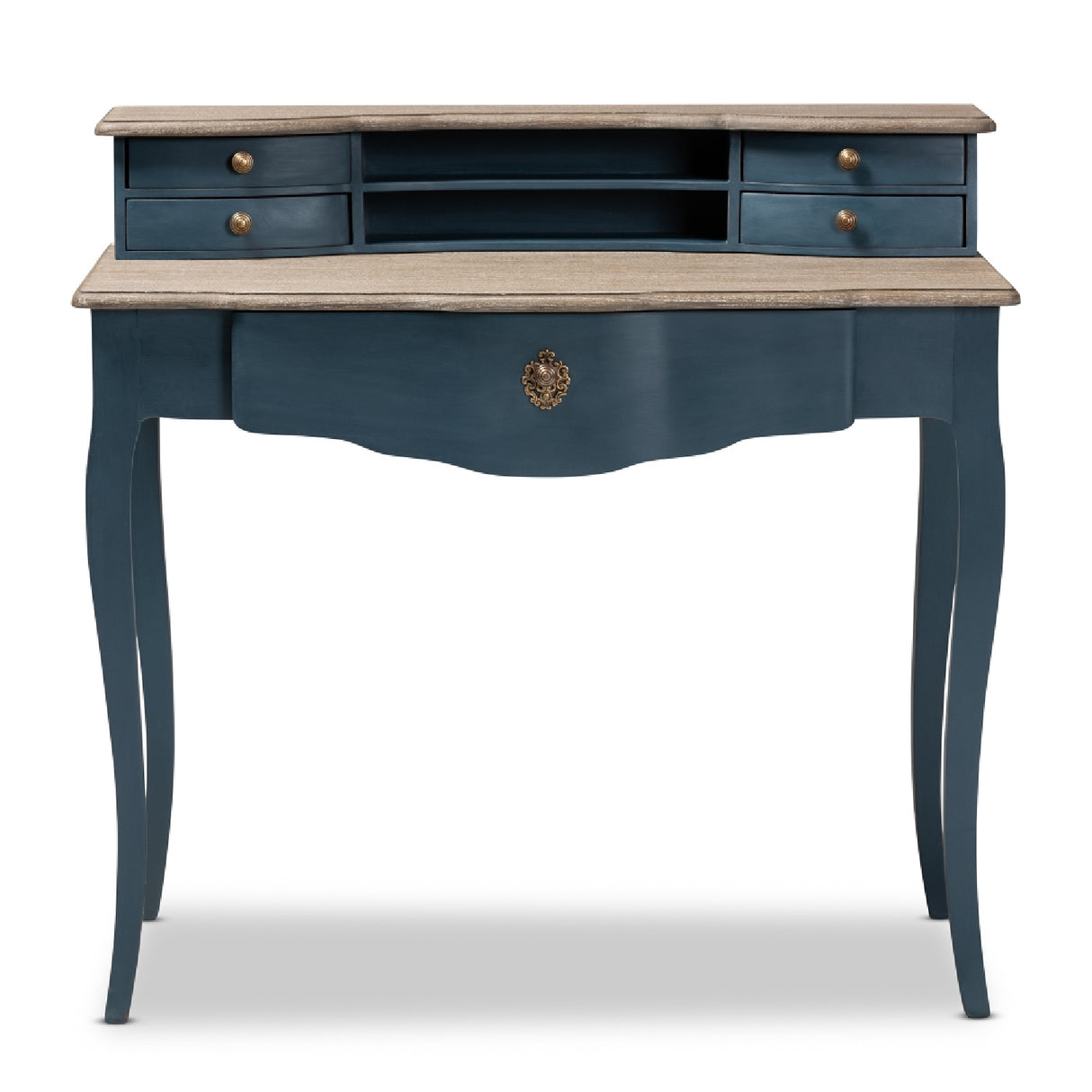Modern European furniture - Blue Wooden Accent Writing Desk - www.oroa.com | Oroa.com