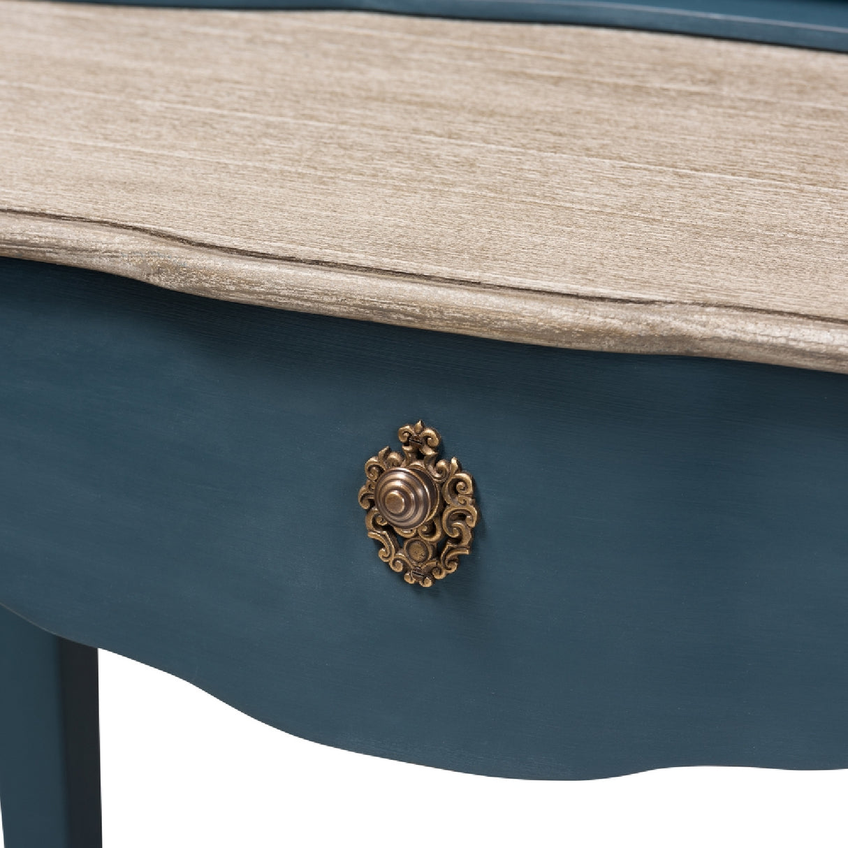 Modern European furniture - Blue Wooden Accent Writing Desk - www.oroa.com | Oroa.com