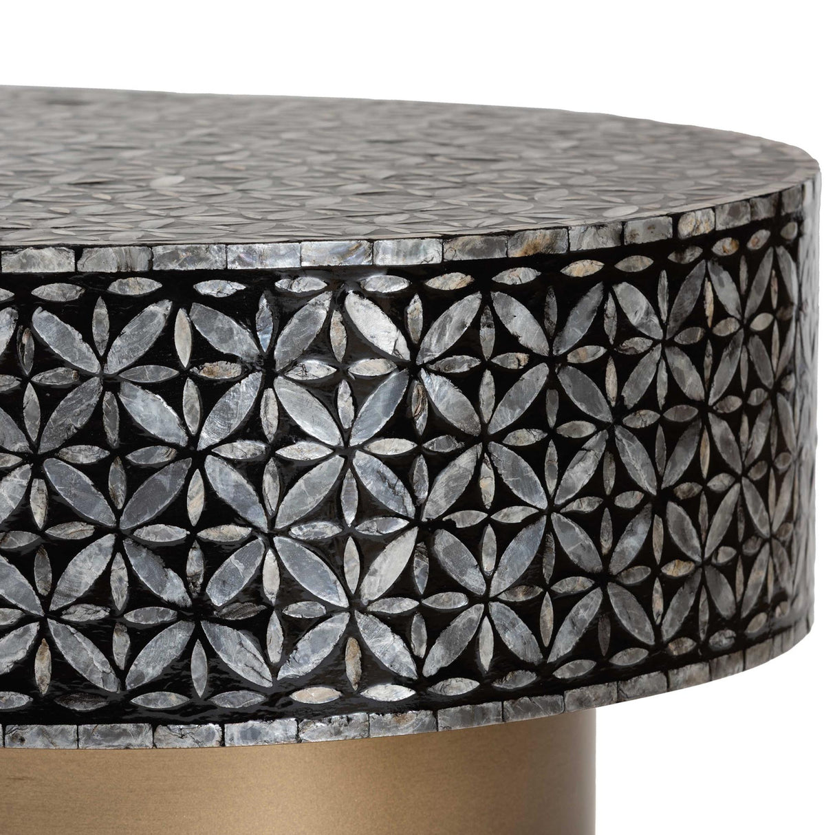 Modern European furniture - Capiz Shell Oval Coffee Table - www.oroa.com | Oroa.com
