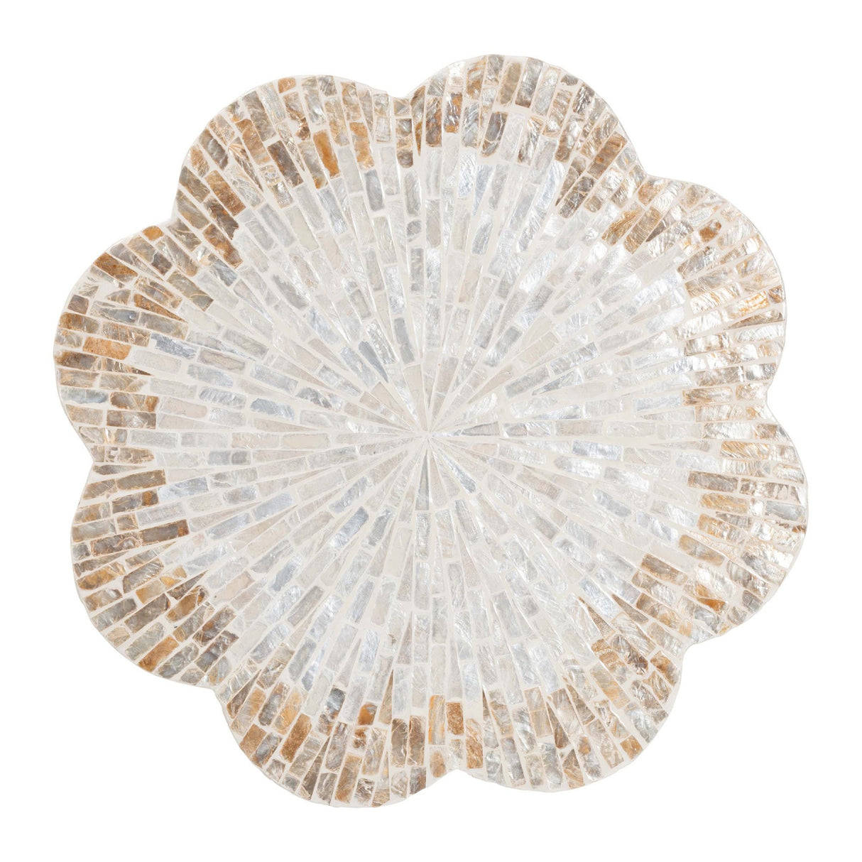 Modern European furniture - Capiz Shell Scalloped End Table - www.oroa.com | Oroa.com