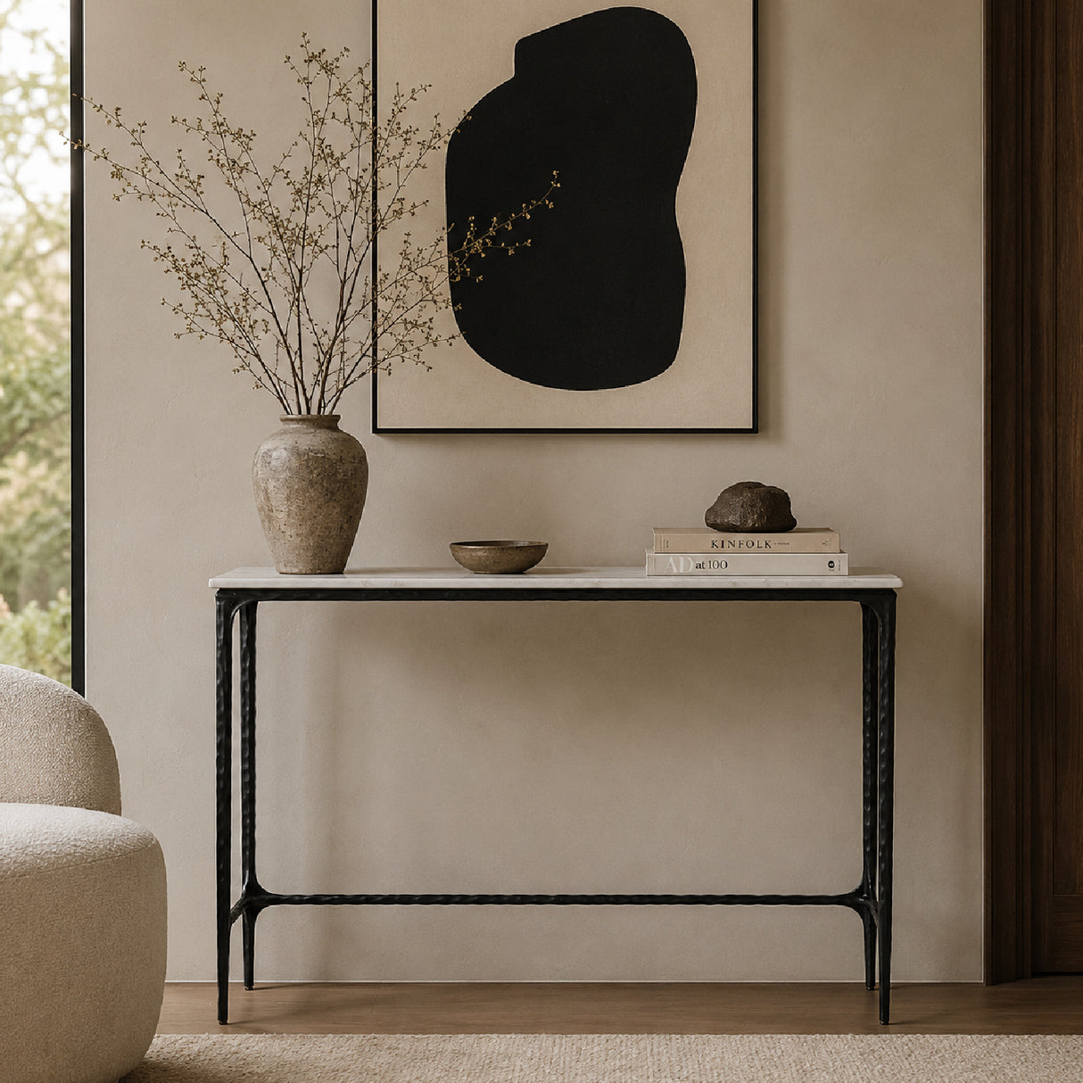 Modern European furniture - White Marble Console Table - www.oroa.com | Oroa.com