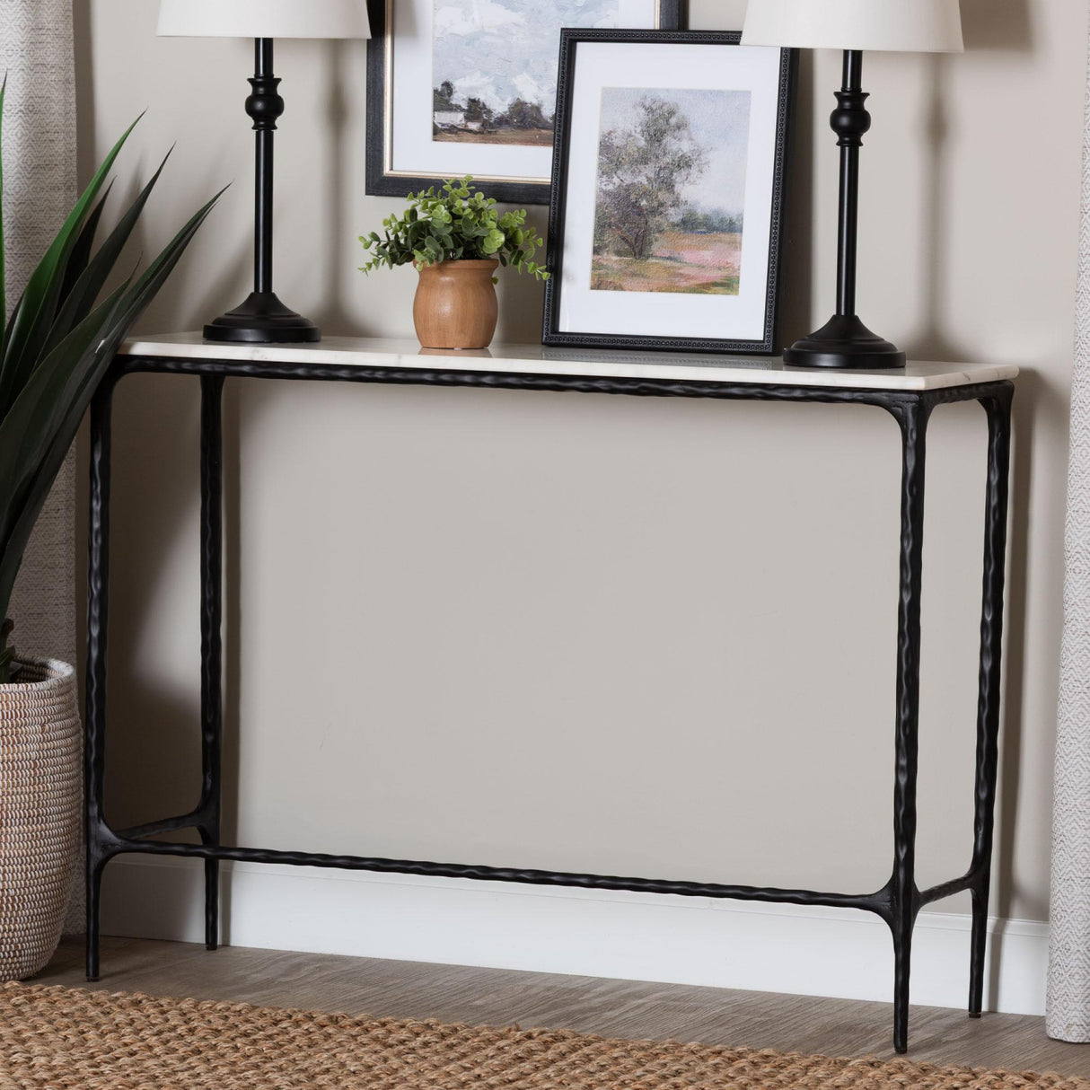 Modern European furniture - White Marble Console Table - www.oroa.com | Oroa.com