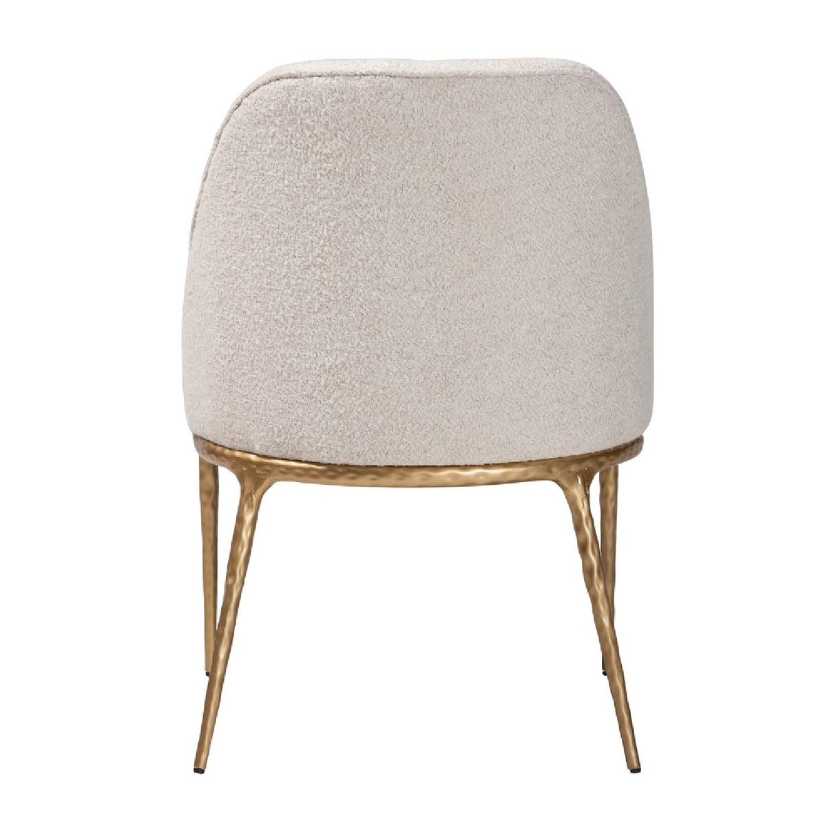 Modern European furniture - White Boucle Dining Side Chair - www.oroa.com | Oroa.com