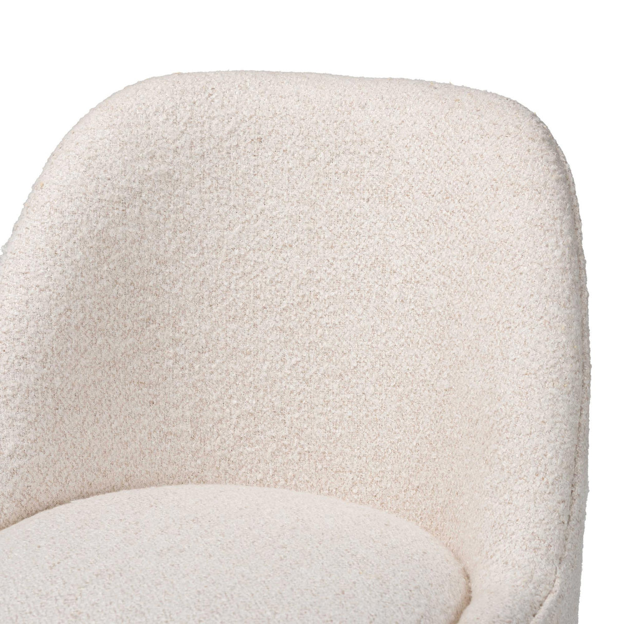 Modern European furniture - White Boucle Dining Side Chair - www.oroa.com | Oroa.com
