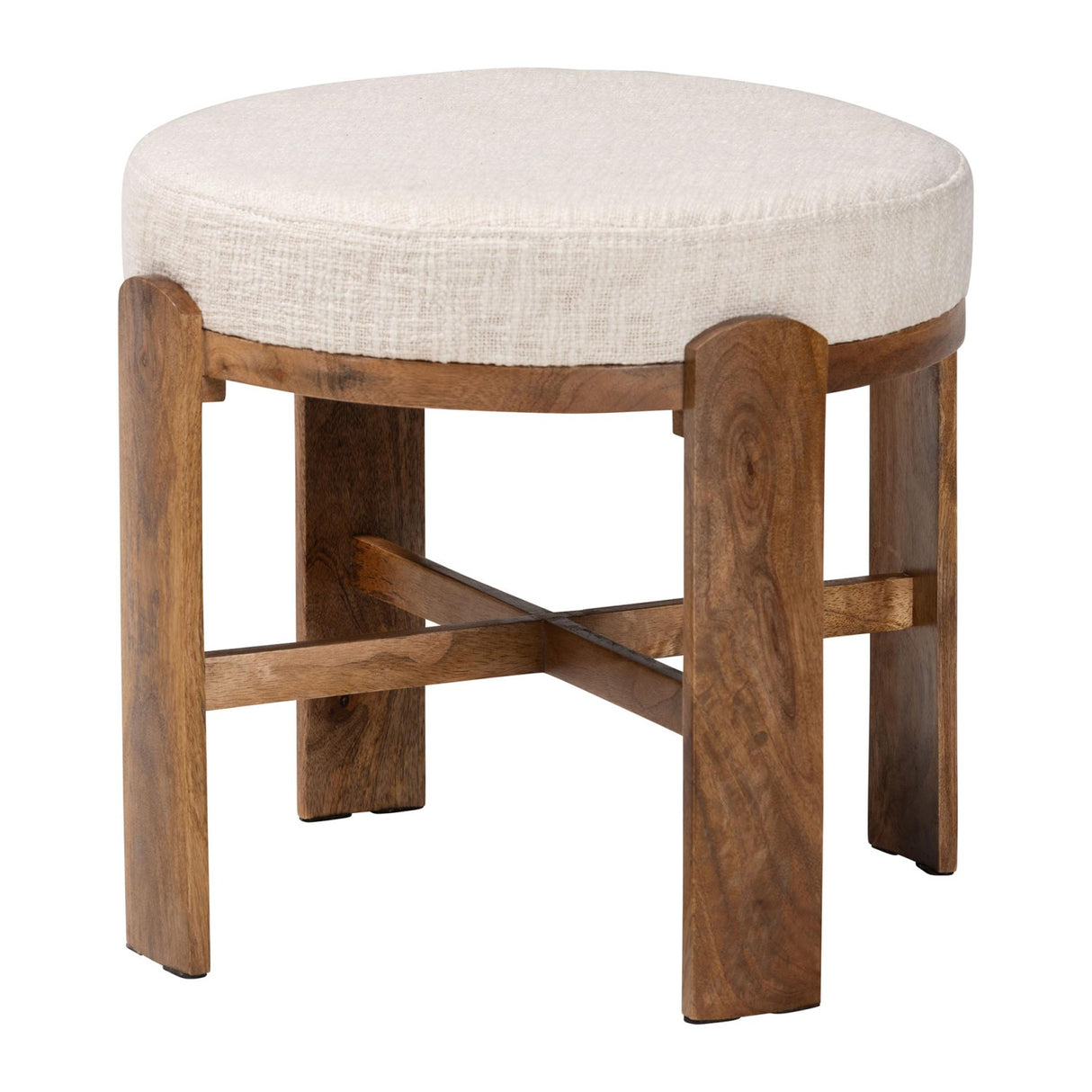 Round Fabric Cushioned Ottoman | Oroa.com