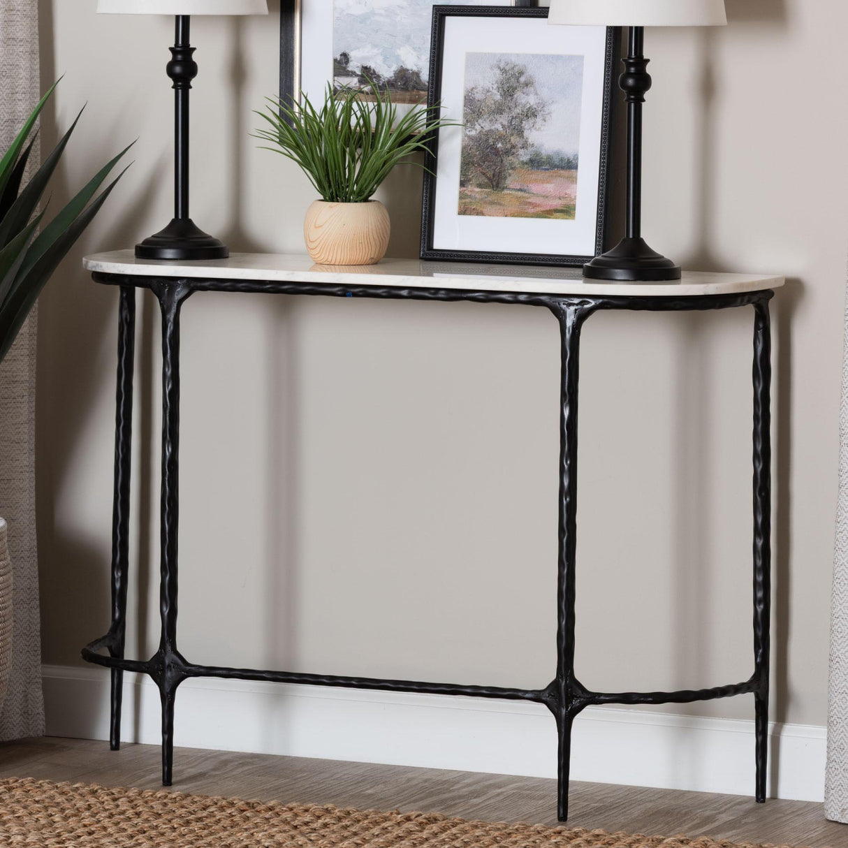 Modern European furniture - White Marble Console Table - www.oroa.com | Oroa.com