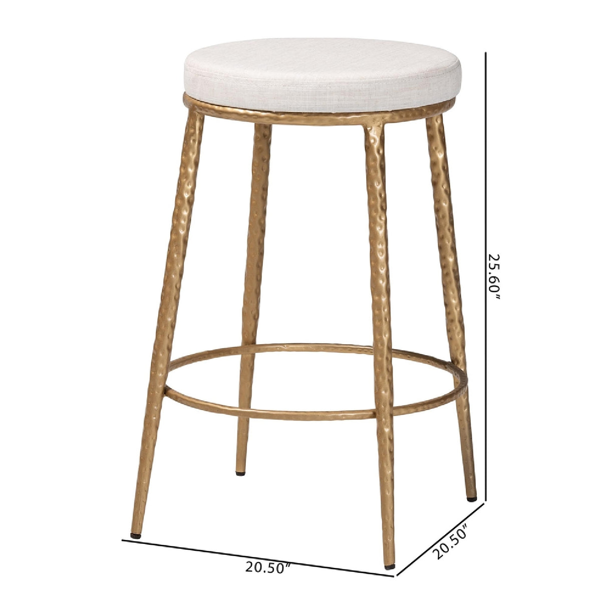 Modern European furniture - Hand-forged Metal Padded Counter Stool - www.oroa.com | Oroa.com