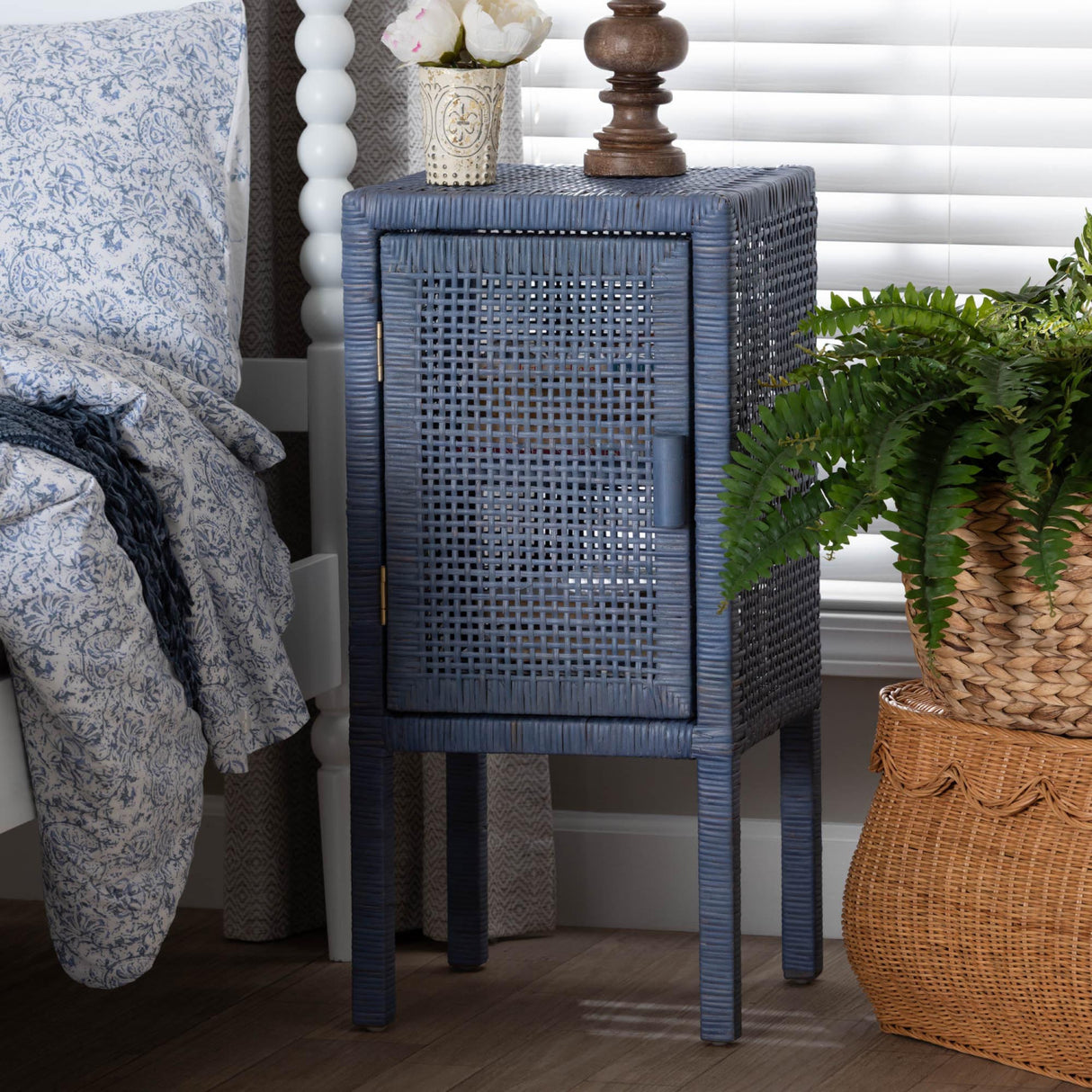 Modern European furniture - Handwoven Rattan Bedside Table - www.oroa.com | Oroa.com