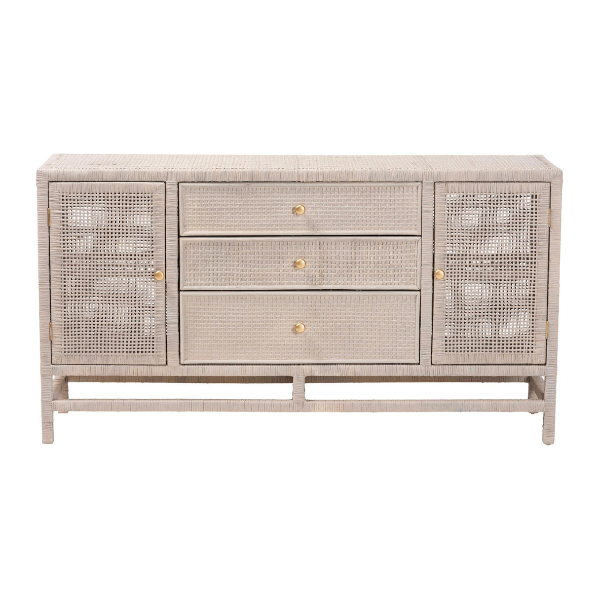Modern European furniture - Gray Rattan 3-Drawer Cabinet - www.oroa.com | Oroa.com