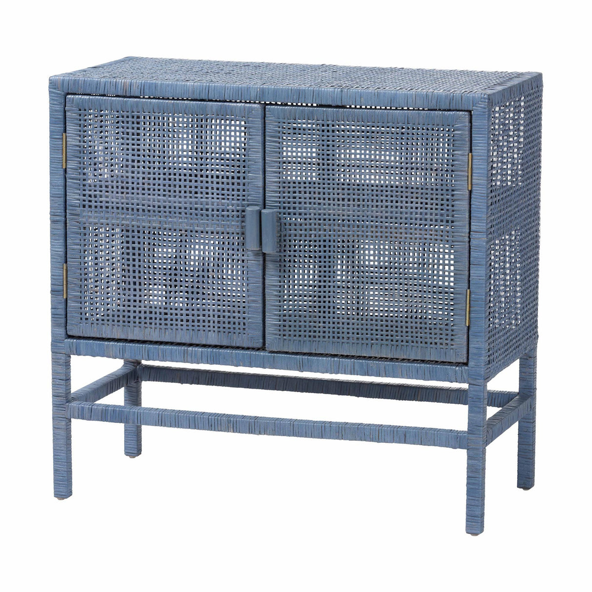 Modern European furniture - Blue Rattan 2-Door Cabinet - www.oroa.com | Oroa.com