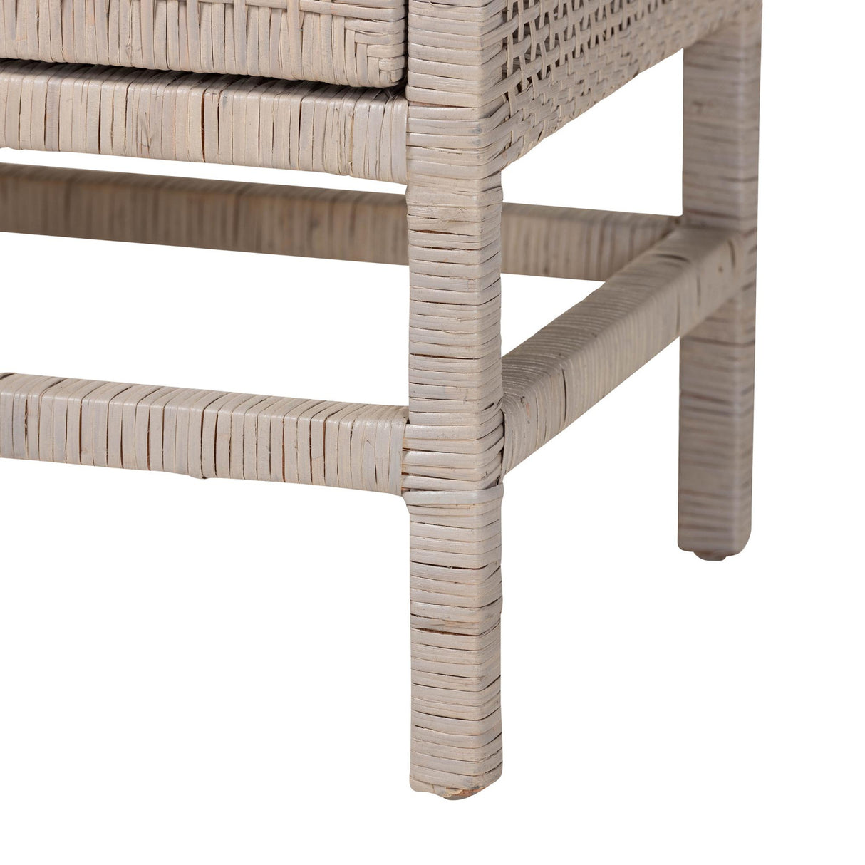 Modern European furniture - Vivan Natural Rattan Storage Cabinet - 2-Tier Handwovena - www.oroa.com | Oroa.com