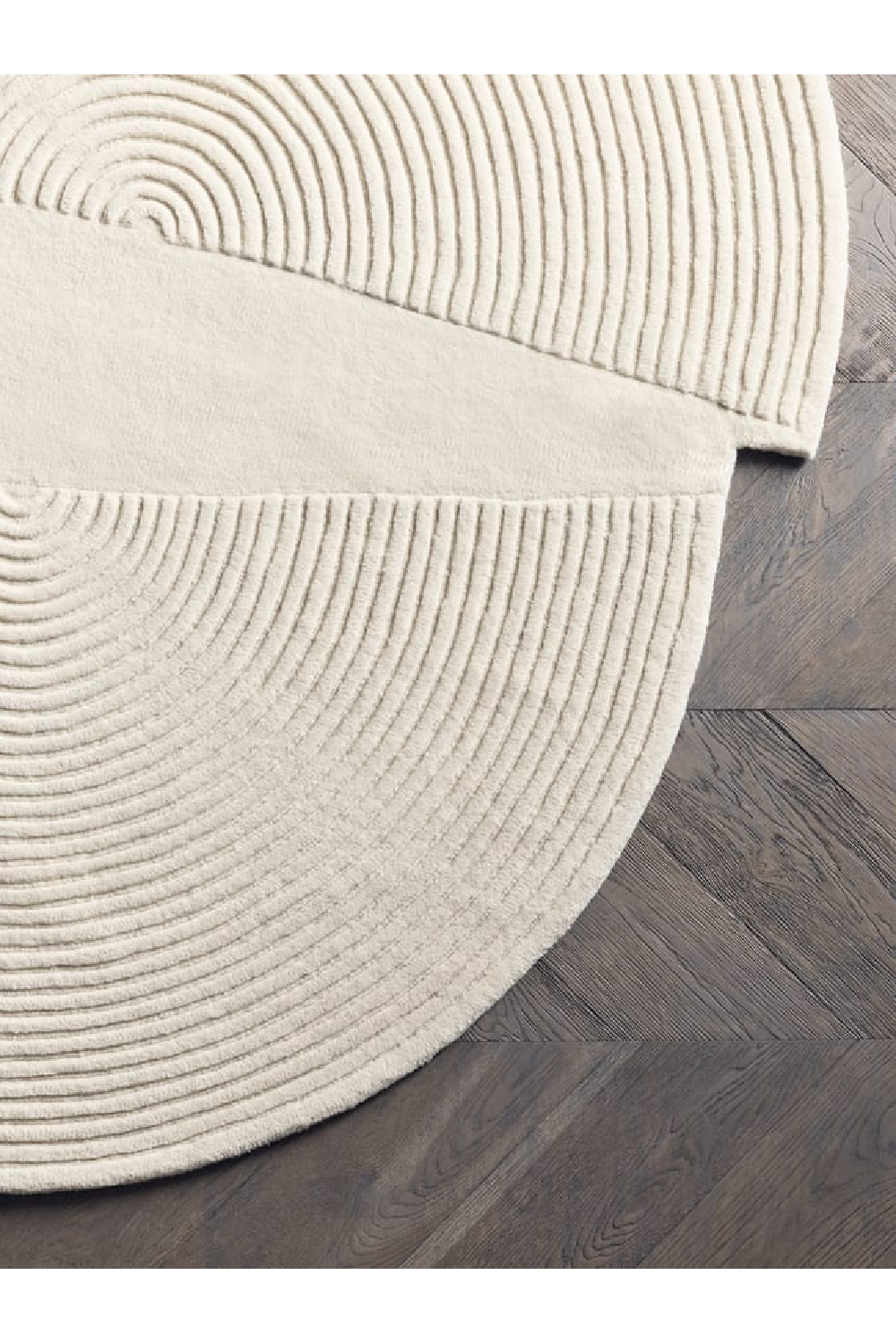 Rounded Textured Wool Rug | Bolia Zen | Oroa.com