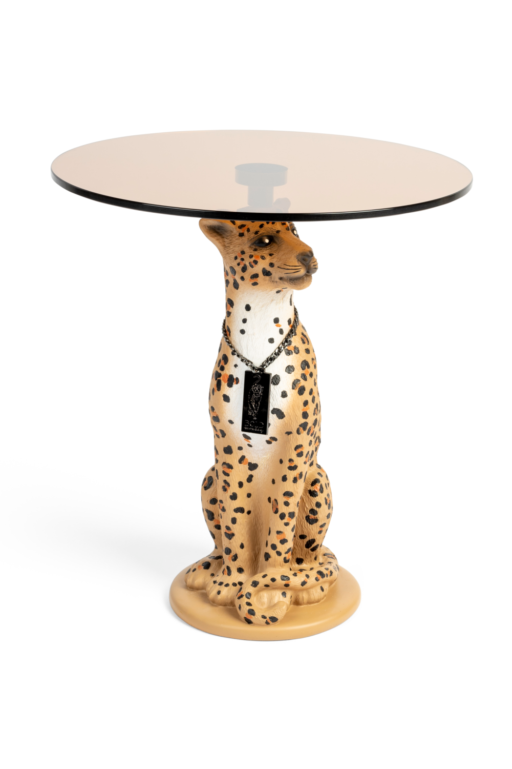 Art Deco Sculptural Side Table | Bold Monkey Proudly Crowned Panther | Oroatrade.com
