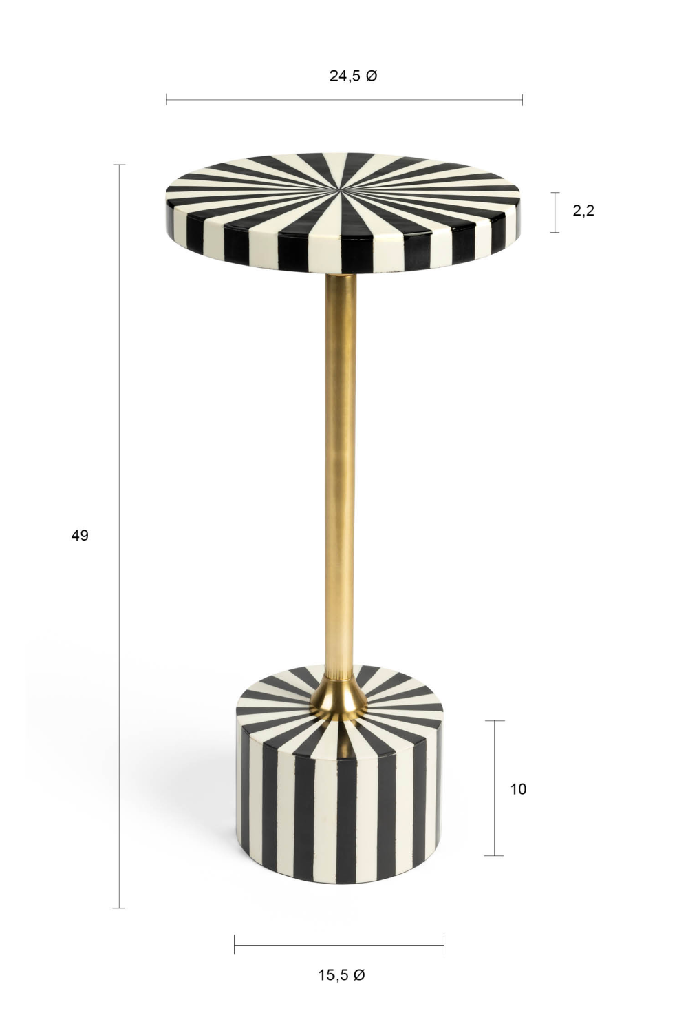 Modern Retro Side Table | Bold Monkey Strike Lucky | OROA.com