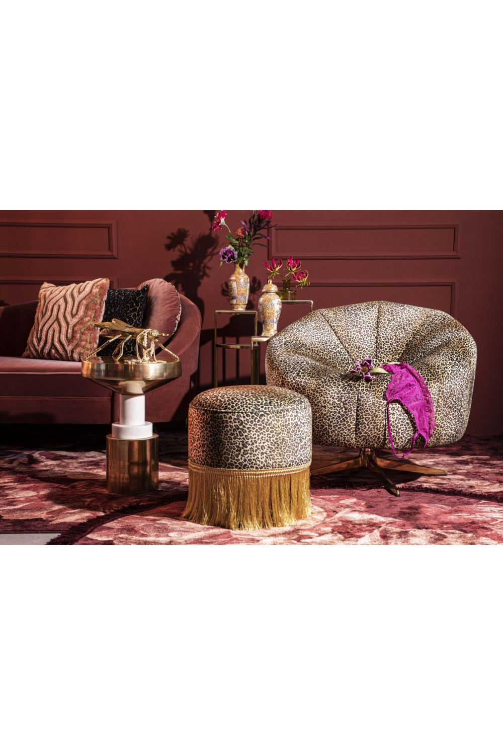 Animal Skin Swivel Lounge Chair | Oroa.com