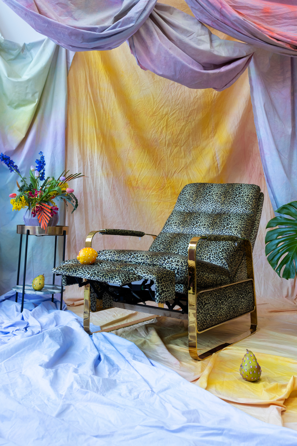 Panther Patterned Recliner Chair | Bold Monkey Relax Like Chandler | OROA.com