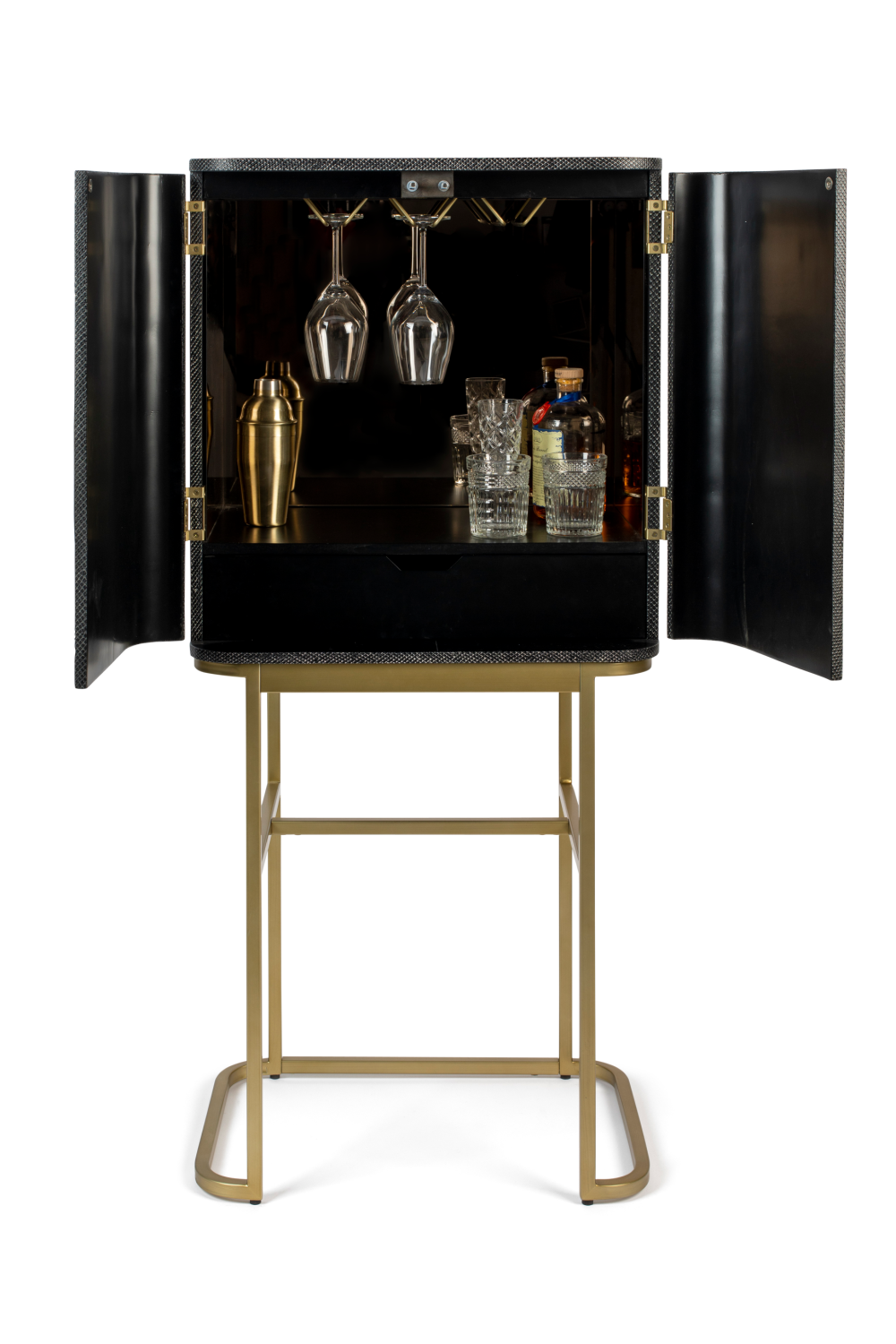 2-Door Mirrored Wine Cabinet | Bold Monkey Ava Morgana | Oroa.com