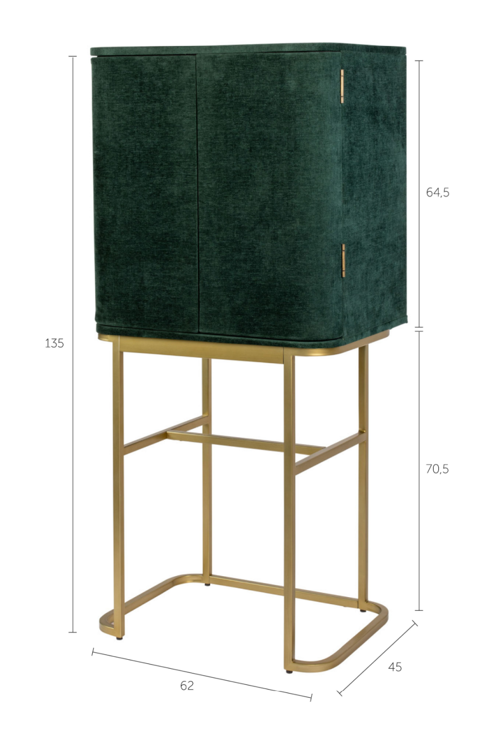 2-Door Mirrored Wine Cabinet | Oroa.com