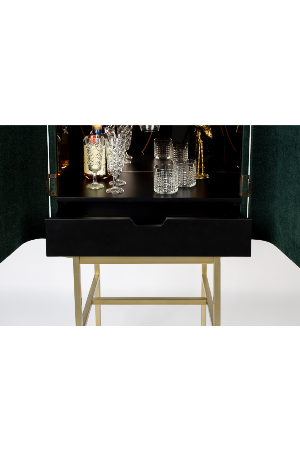 2-Door Mirrored Wine Cabinet | Oroa.com