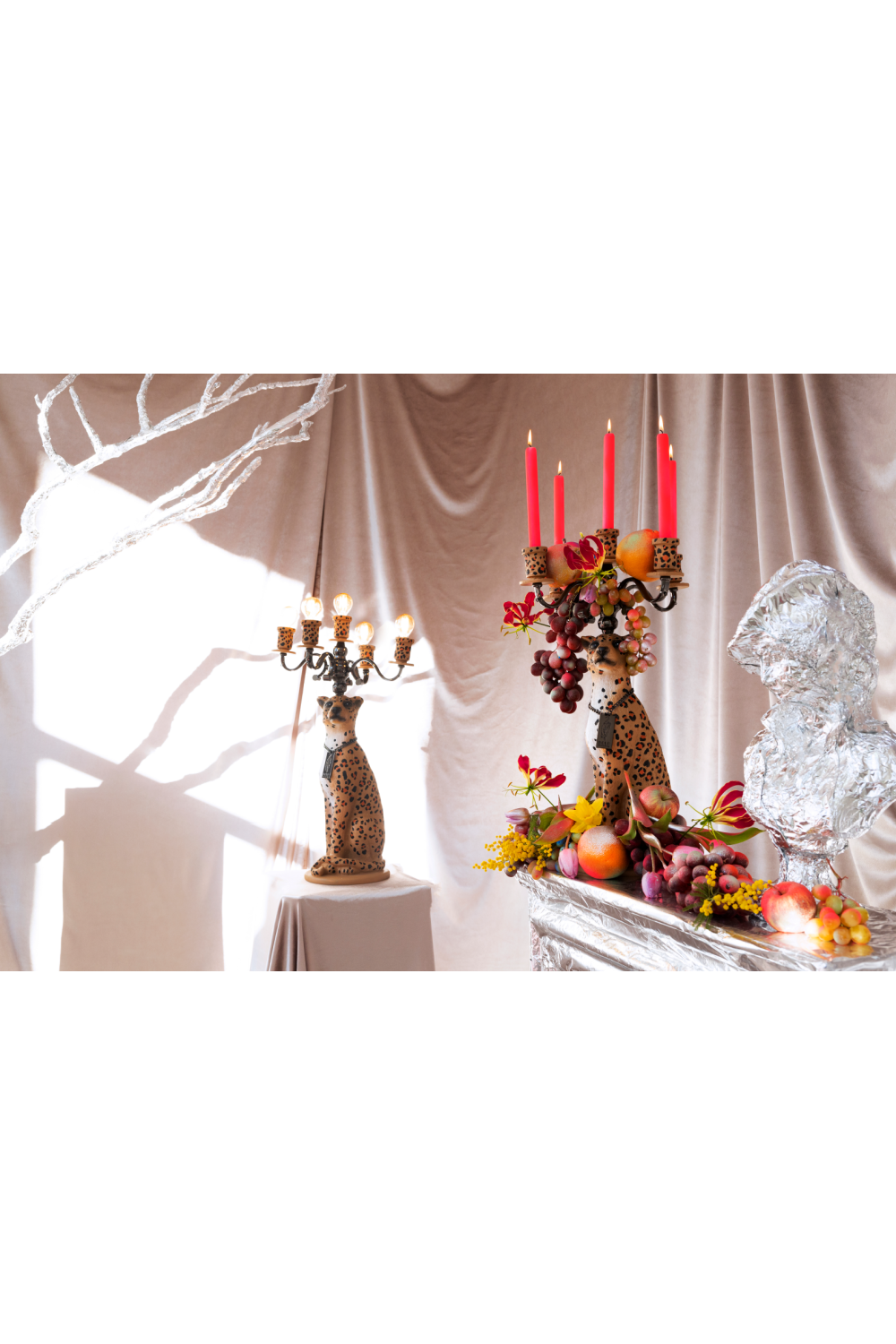 Art Deco Floor Lamp | Bold Monkey Proudly Crowned Panther | OROA.com