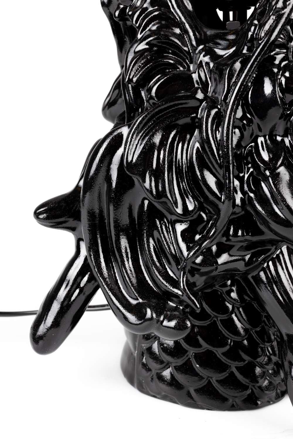 Black Sculptural Table Lamp | Bold Monkey Dragonized Bastard | OROA.com