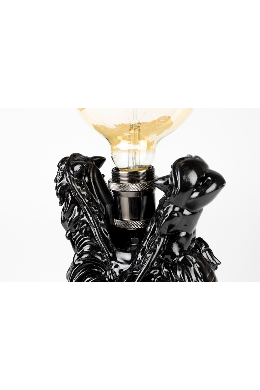 Black Sculptural Table Lamp | Bold Monkey Dragonized Bastard | OROA.com