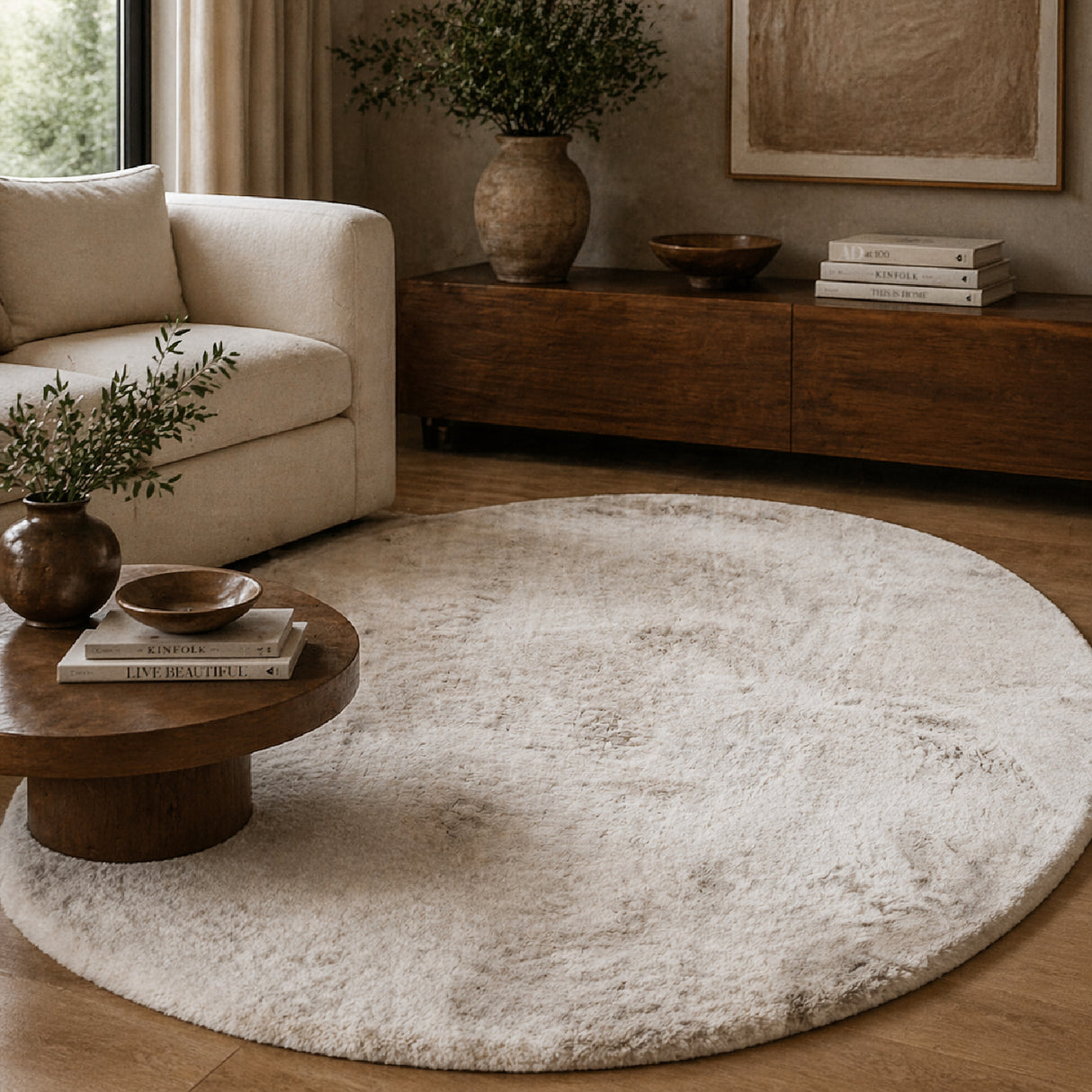 Modern Round Carpet 6'5" | Oroa.com