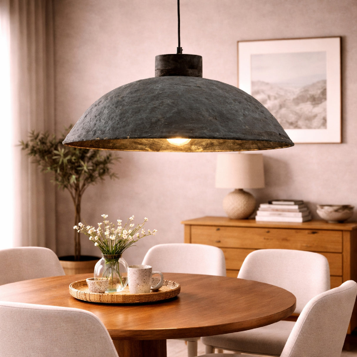 Paper Mache Pendant Lamp | Oroa.com